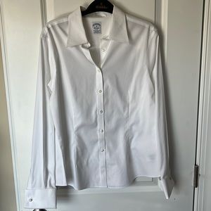 Never worn brooks brother white iron fitted shirt